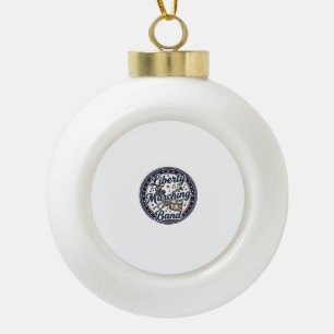 Liberty Marching Band Patriotische Mars Muziek Keramische Bal Ornament