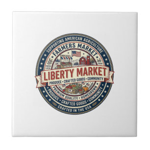 Liberty Market Patriottische Patriottische Boerenm Tegeltje