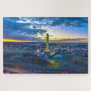 Liberty Memorial bij Sunset, Kansas City, Missouri Legpuzzel