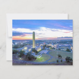 Liberty Memorial bij zonsondergang, Kansas City, M Briefkaart