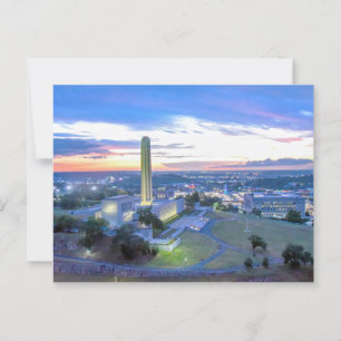 Liberty Memorial bij zonsondergang, Kansas City, M Briefkaart