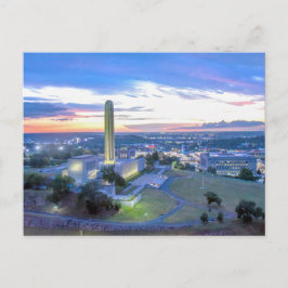Liberty Memorial bij zonsondergang, Kansas City, M Briefkaart