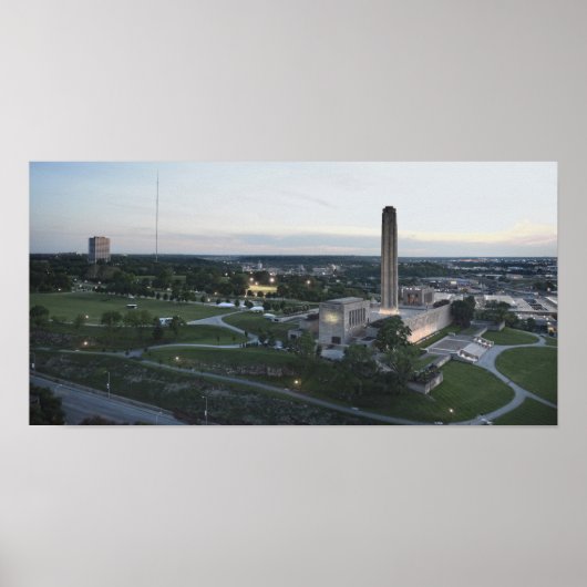 Liberty Memorial en BMA Building, Kansas City, Mi Poster (Voorkant)