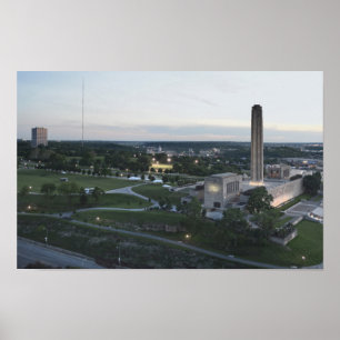 Liberty Memorial en BMA-gebouw, Kansas City, Mi Poster