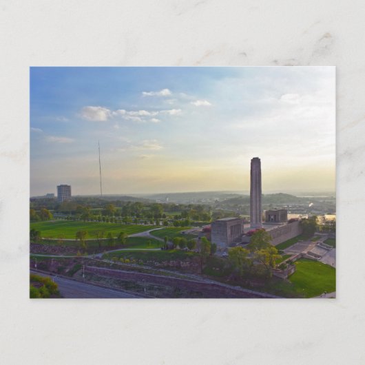 Liberty Memorial, Kansas City, Missouri, Avond Briefkaart (Voorkant)