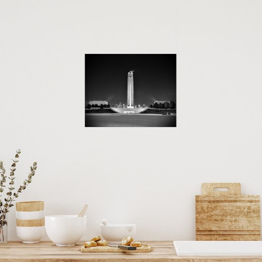 Liberty Memorial, Kansas City, Missouri BW Poster (Keuken)