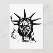 LIBERTY met gasmasker Briefkaart (Voorkant)