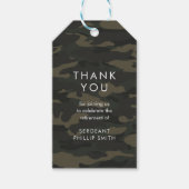 LIBERTY Militaire pensioenpartij Camoflauge Cadeaulabel (Voorkant)