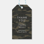 LIBERTY Militaire pensioenpartij Camoflauge Cadeaulabel (Achterkant)