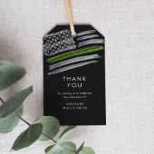 LIBERTY Militaire pensioenpartij Dunne groene lijn Cadeaulabel