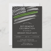 LIBERTY Militaire pensioenpartij Dunne groene lijn Kaart (Voorkant)