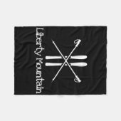 Liberty Mountain Rustic Ski Ski Ski's Down Fleece Deken (Voorkant (Horizontaal))
