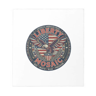 Liberty Mozaïek Patriottisch Patriottisch Mozaïek Notitieblok