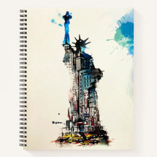 Liberty New York City Travel Love Waterverf Notitieboek