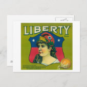 Liberty Oranje LabelEscondido,CA Briefkaart (Voorkant / Achterkant)