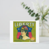 Liberty Oranje LabelEscondido,CA Briefkaart (Staand voorkant)