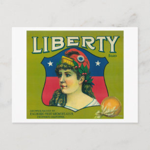 Liberty Oranje LabelEscondido,CA Briefkaart