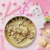 Liberty-paardmunt Papieren Bordje (Feest)