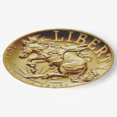 Liberty-paardmunt Papieren Bordje (Gekanteld)