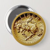 Liberty-paardmunt Ronde Button 4,0 Cm (Voorkant /achterkant)