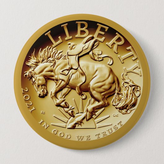 Liberty-paardmunt Ronde Button 4,0 Cm (Voorkant)