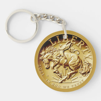 Liberty-paardmunt Sleutelhanger