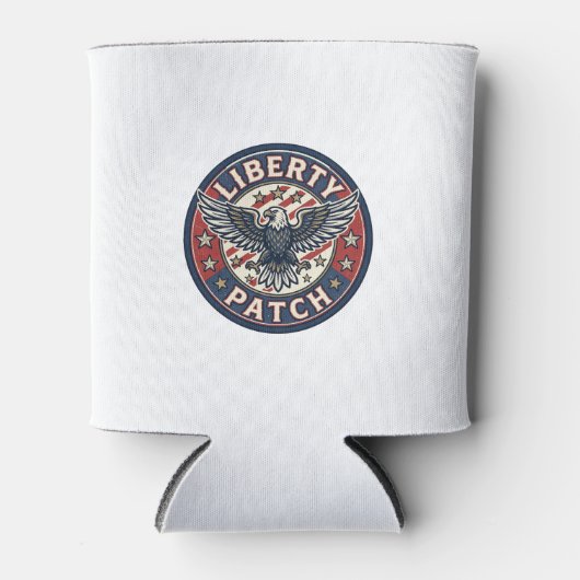 Liberty Patch Patriottische Borduurpatch Patriotti Blikjeskoeler (Voorkant)