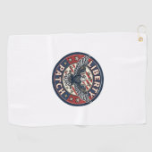 Liberty Patch Patriottische Borduurpatch Patriotti Golfhanddoek (Horizontaal)