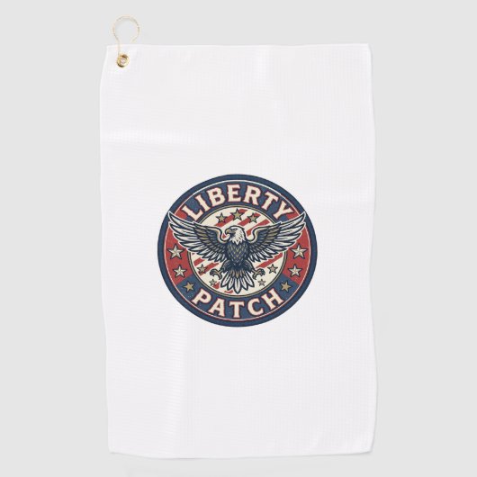 Liberty Patch Patriottische Borduurpatch Patriotti Golfhanddoek (Voorkant)