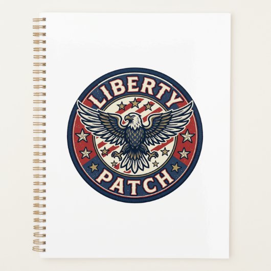 Liberty Patch Patriottische Borduurpatch Patriotti Planner (Voorkant)