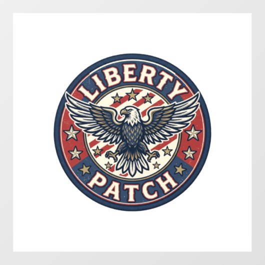 Liberty Patch Patriottische Borduurpatch Patriotti Raamsticker (Vel)