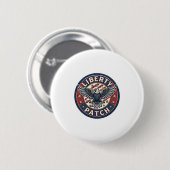 Liberty Patch Patriottische Borduurpatch Patriotti Ronde Button 5,7 Cm (Voorkant /achterkant)