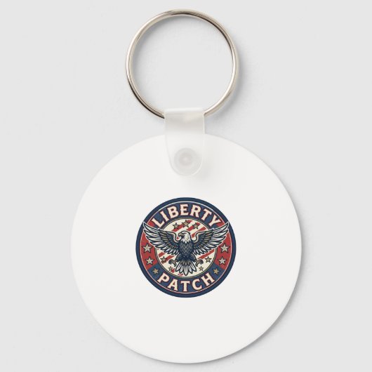 Liberty Patch Patriottische Borduurpatch Patriotti Sleutelhanger (Voorkant)