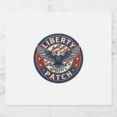Liberty Patch Patriottische Borduurpatch Patriotti Sparkling Wijnetiket (Enkel label)