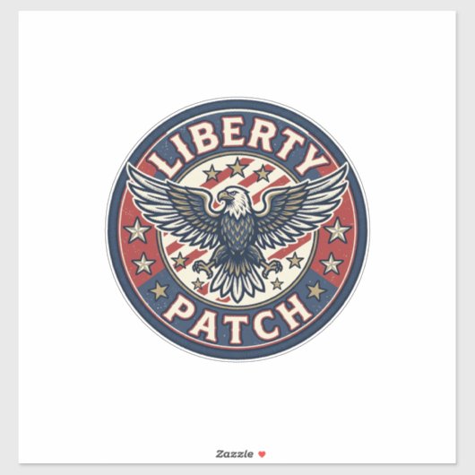 Liberty Patch Patriottische Borduurpatch Patriotti Sticker (Vel)