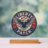 Liberty Patch Patriottische Borduurwerk Patch Acryl Bord (Neutraal)