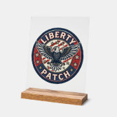 Liberty Patch Patriottische Borduurwerk Patch Acryl Bord (Hoek)