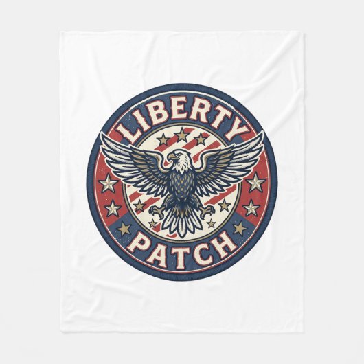 Liberty Patch Patriottische Borduurwerk Patch Fleece Deken (Voorkant)