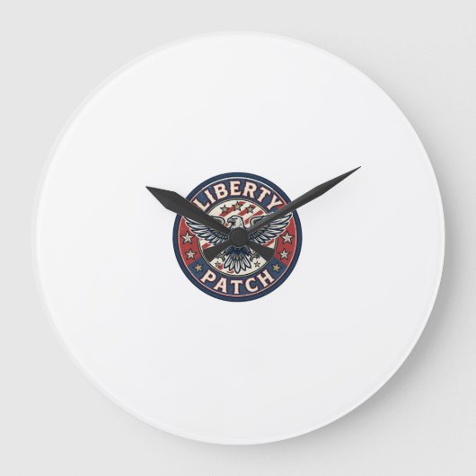Liberty Patch Patriottische Borduurwerk Patch Grote Klok (Voorkant)