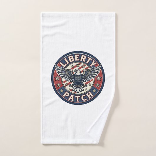 Liberty Patch Patriottische Borduurwerk Patch Handdoek (Handdoek)