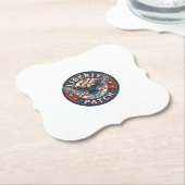 Liberty Patch Patriottische Borduurwerk Patch Kartonnen Onderzetters (Gekanteld)