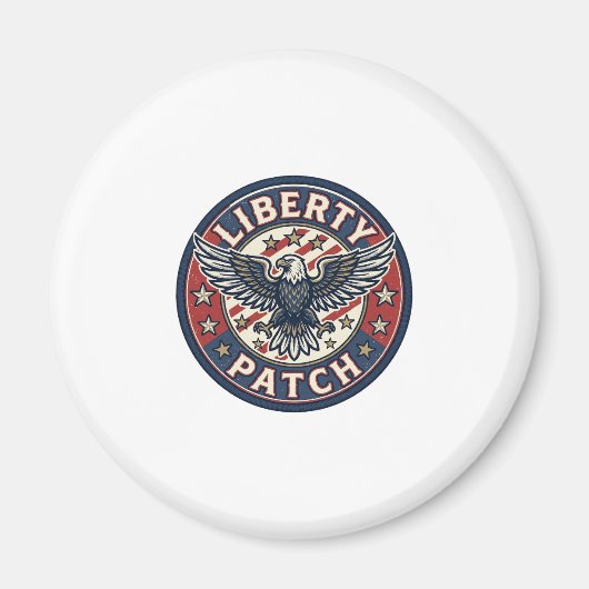 Liberty Patch Patriottische Borduurwerk Patch Magneet (Voorkant)