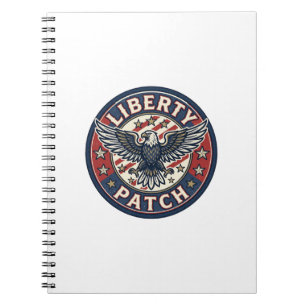Liberty Patch Patriottische Borduurwerk Patch Notitieboek
