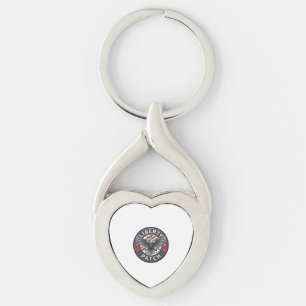 Liberty Patch Patriottische Borduurwerk Patch Sleutelhanger