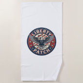 Liberty Patch Patriottische Borduurwerk Patch Strandlaken (Voorkant)