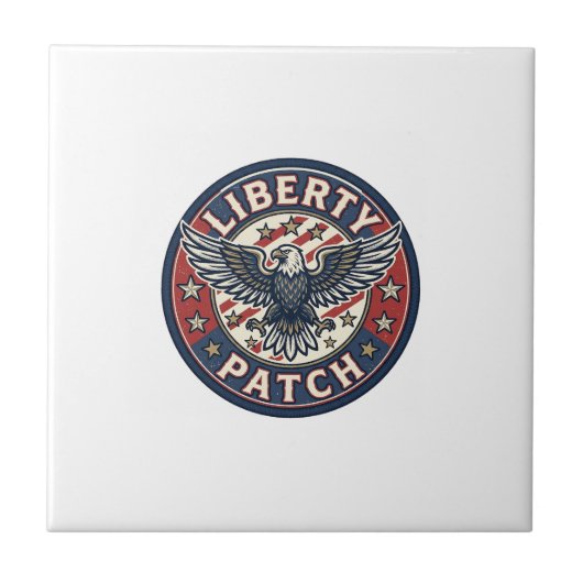 Liberty Patch Patriottische Borduurwerk Patch Tegeltje (Voorkant)