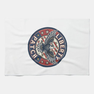Liberty Patch Patriottische Borduurwerk Patch Theedoek