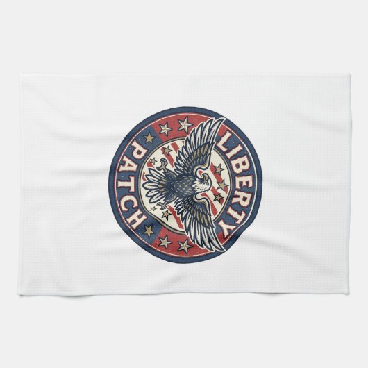Liberty Patch Patriottische Borduurwerk Patch Theedoek (Horizontaal)