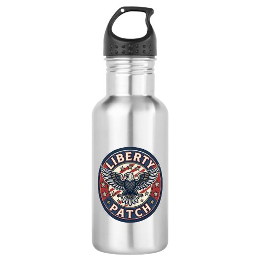 Liberty Patch Patriottische Borduurwerk Patch Waterfles (Voorkant)