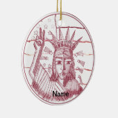 Liberty Peace Keramisch Ornament (Rechts)